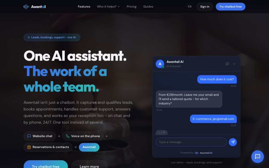 Awentail — AI zákaznická podpora