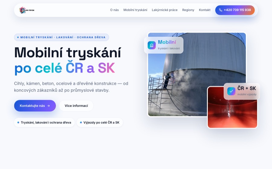 Color-Trysk — Mobilní tryskání a čištění