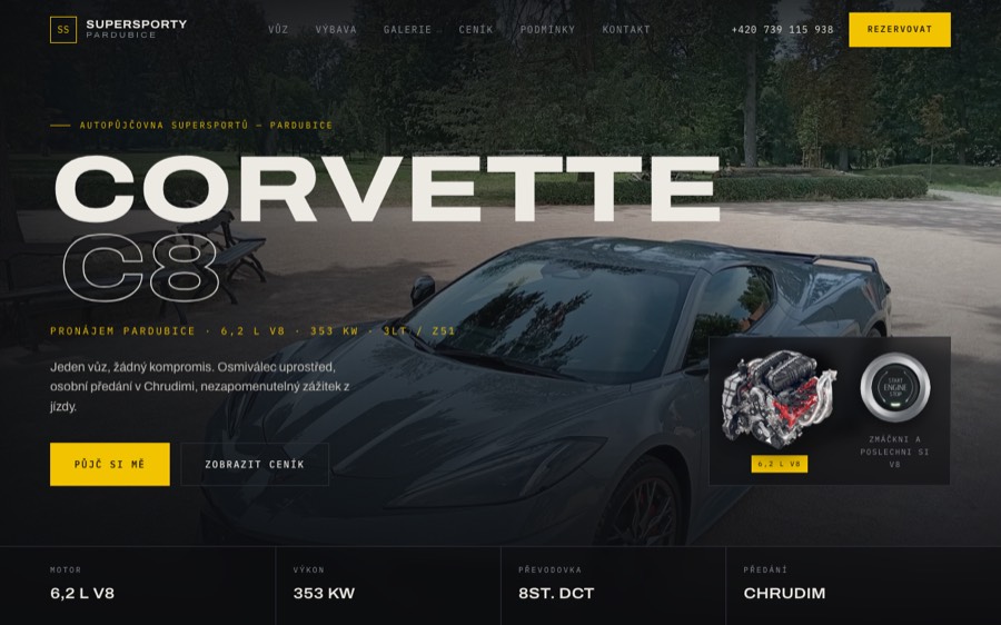 Supersporty — Půjčovna sportovních vozů